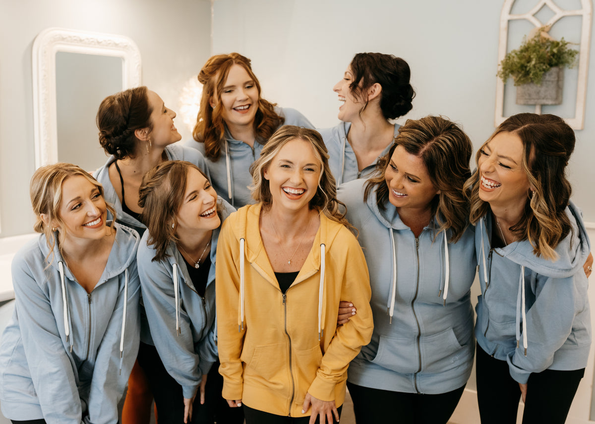 Bridal Party Embroidered Zip-Ups