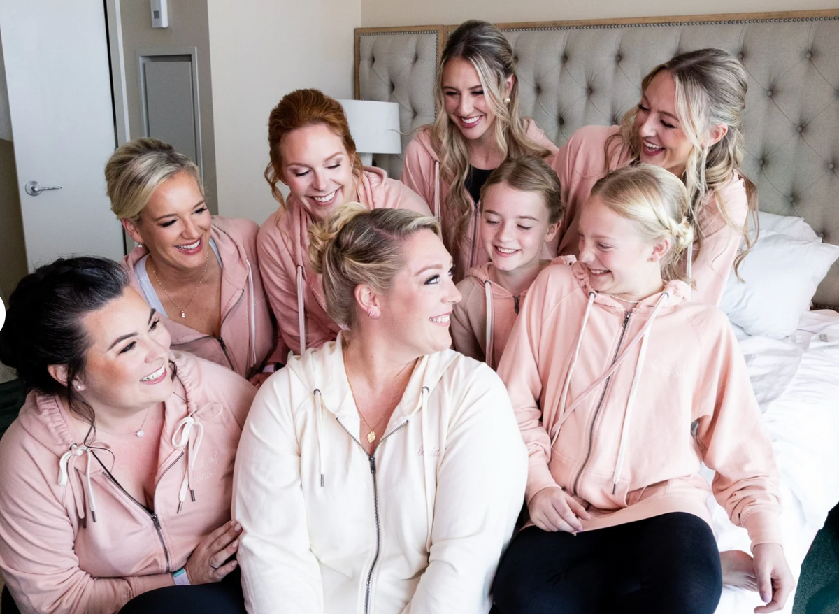 Bridal Party Embroidered Zip-Ups