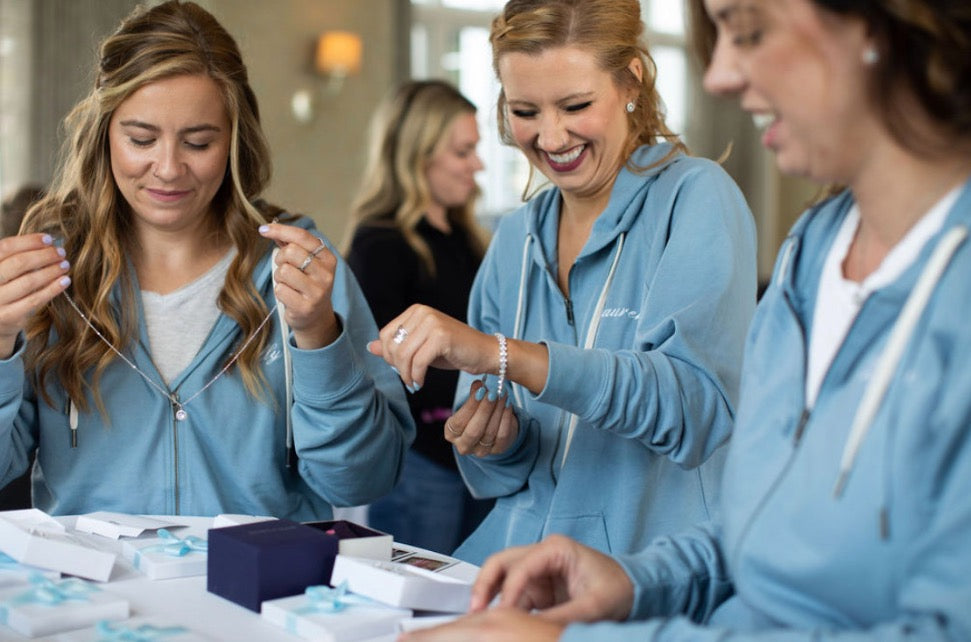 Bridal Party Embroidered Zip-Ups