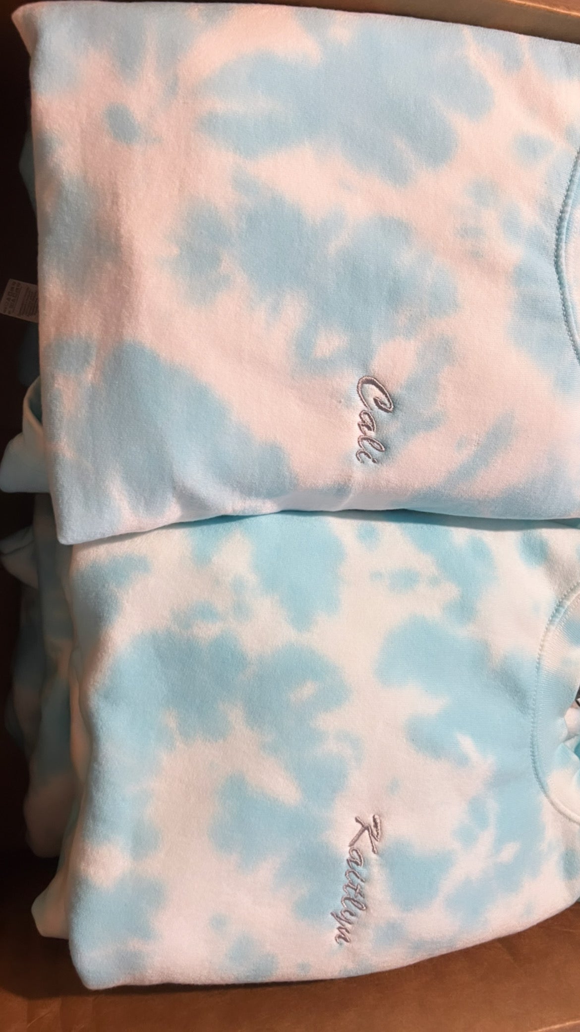 Bridal Party Tie Dye Embroidered Crewnecks