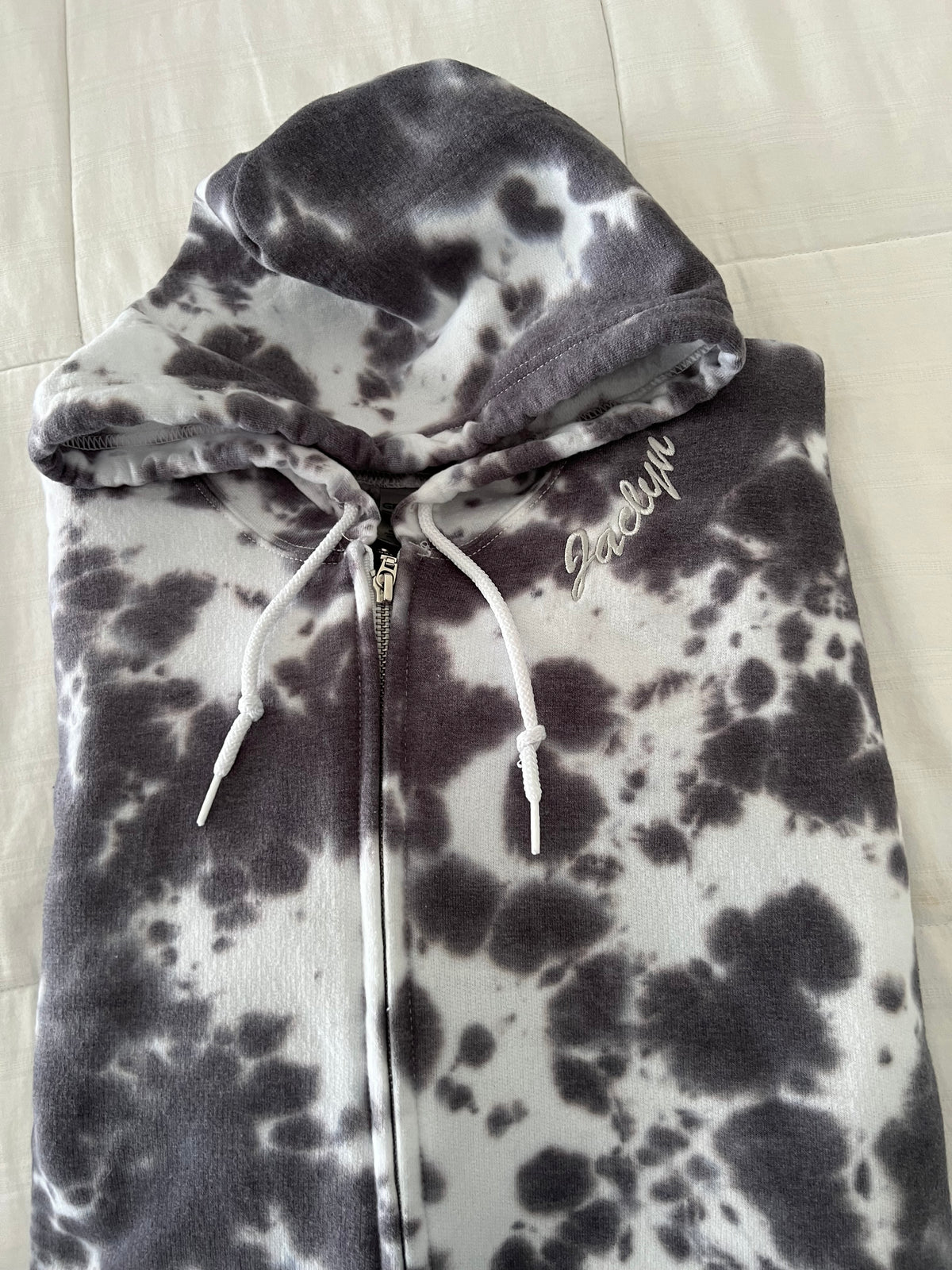 Bridal Party Tie Dye Embroidered Zip-Ups