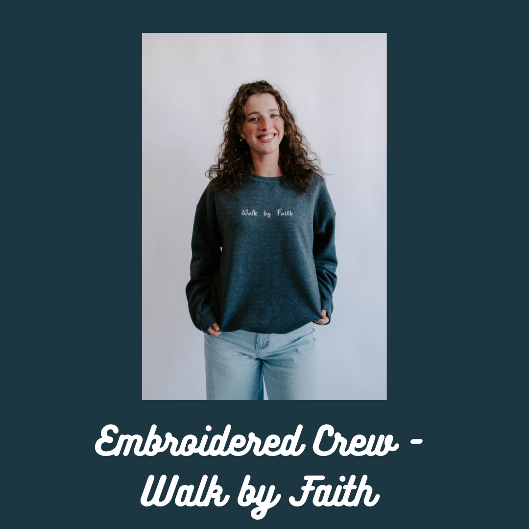 Embroidered Crewneck Walk by Faith